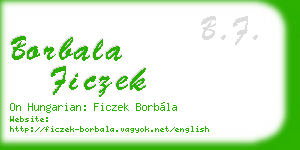 borbala ficzek business card