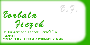 borbala ficzek business card